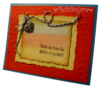 Inky Impressions - Thank You Rubber Stamp Sentiment - Tutorial - Ruthie Lopez