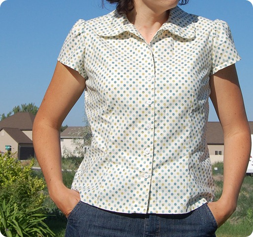 simplicity blouse 4077 dots
