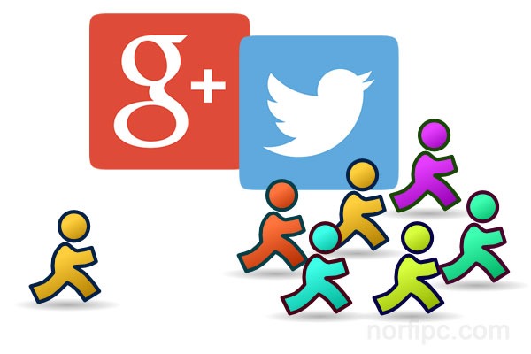 Seguimos a todos en Twitter y Google Plus