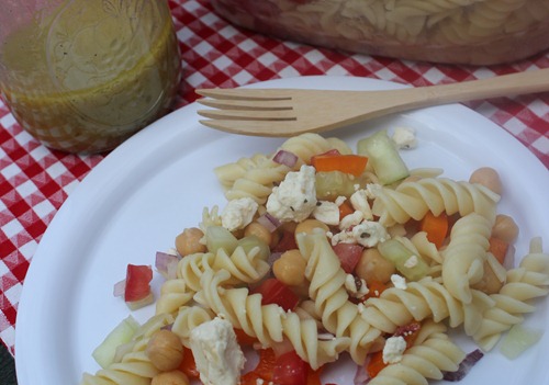 Picnic Pasta Salad with Lemon Vinaigrette 