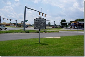 Greenway Court marker at intersection of Route 340 and Routes 17/50