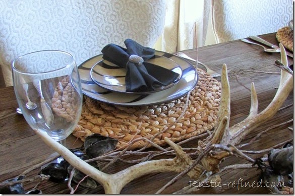 Tablescapes for any home with rustic colors in a woodland theme