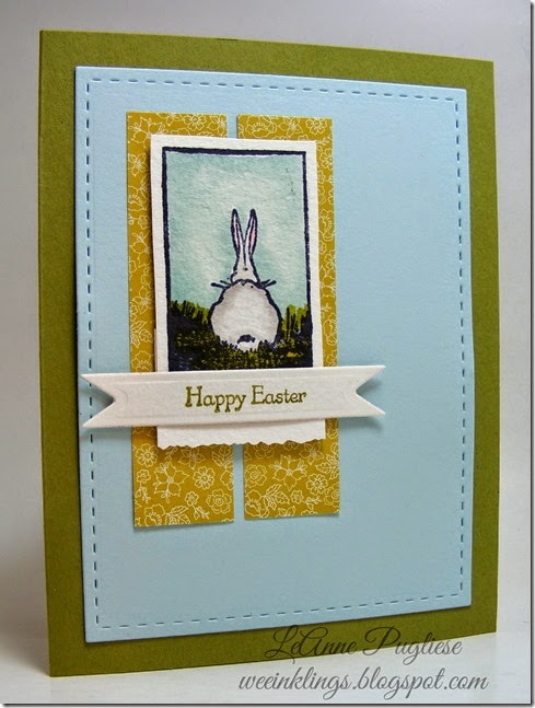 LeAnne Pugliese WeeInklings Bunny Easter Card Stampin