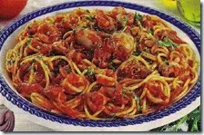 Spaghetti con sugo di calamari