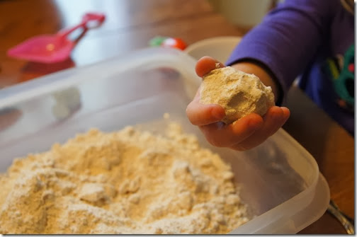 Pumpkin Cloud Dough holds its shape together beautifully Pumpkin Cloud Dough holds its shape together beautifully