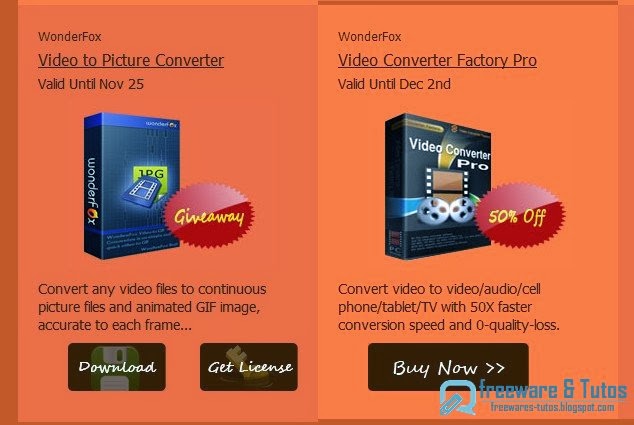 Offre promotionnelle : WonderFox Video to Picture Converter gratuit !