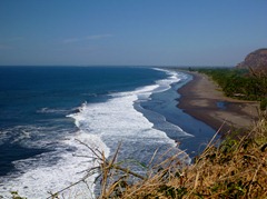 First view of the Pacific Coast in El Salvador