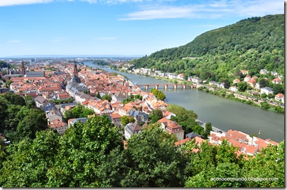 77-Heidelberg. Vistas del rio y la ciudad desde los jardines del castillo - DSC_0146