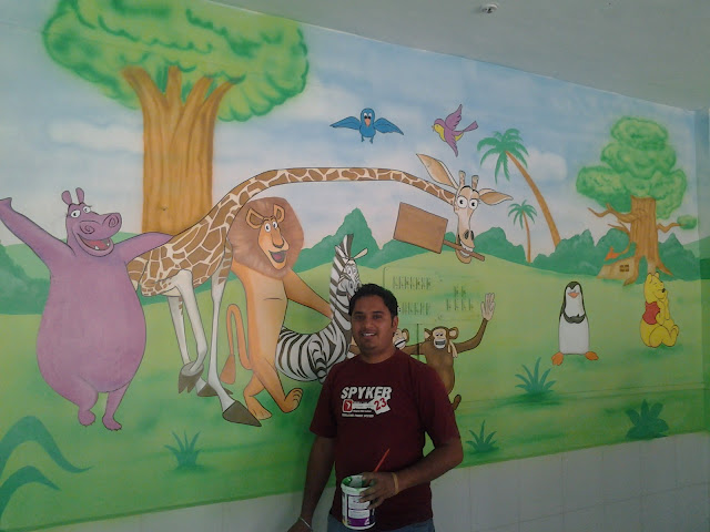 PRE SCHOOL CLASSROOM WALL PAINTING / THANA / MULUND / GHATKOPER PRE SCHOOL CLASSROOM WALL PAINTING / THANA / MULUND / GHATKOPER