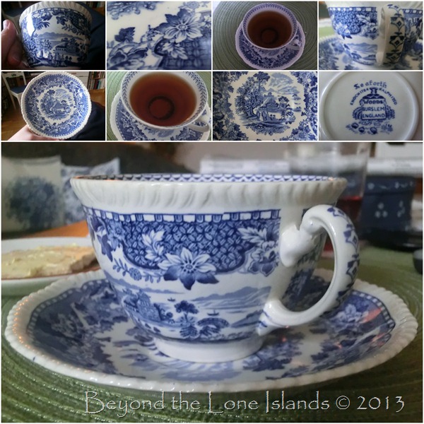 2013-01-31 tea, blue transferware