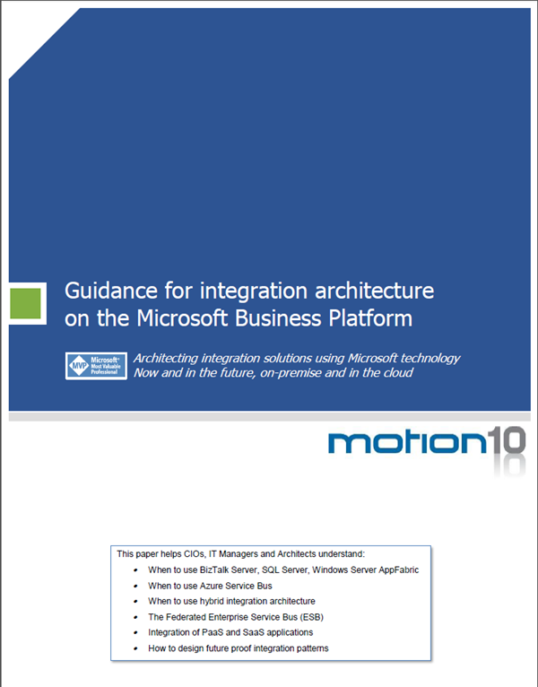 WhitePaper on Microsoft Integration Architecture: Now and the Future