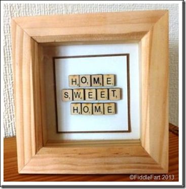 Home Sweet Home Scrabble Shadow box frame