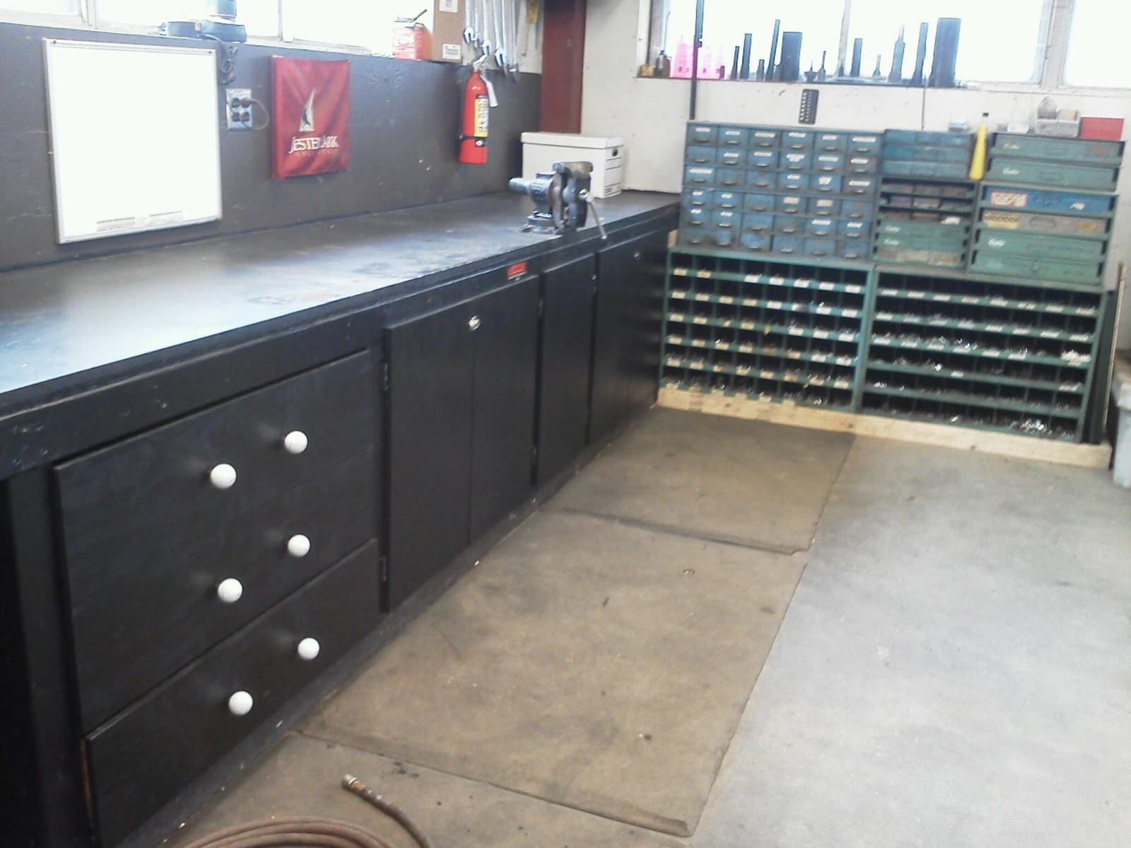 Jester Park Golf Course Maintenance Improved work bench in the shop