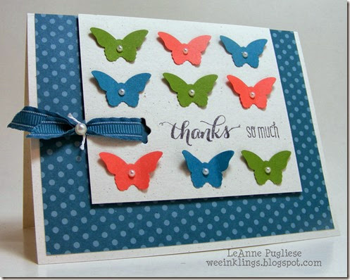 LeAnne Pugliese WeeInklings ColourQ233 Butterfly Thank You Stampin Up