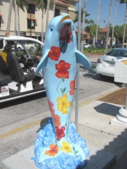Florida Venice decorated street floral dolphin3