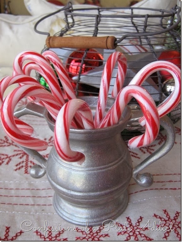 CONFESSIONS OF A PLATE ADDICT Pewter Sugar with Candy Canes