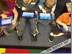 A little view of how they use iPads during centers. Look at how engaged they are!