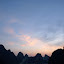 Yangshuo zachód słońca na Wzgórzu