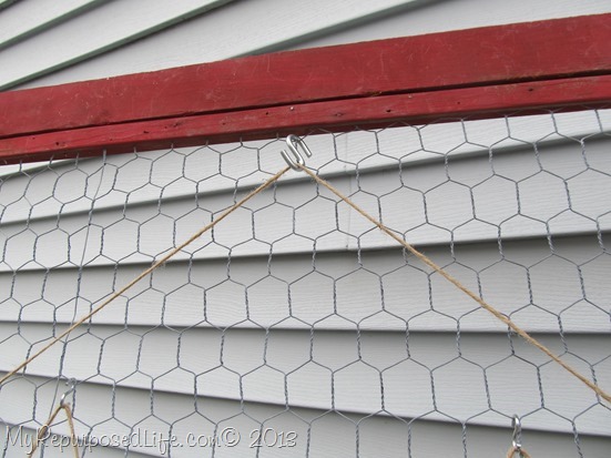 s hooks on the chicken wire