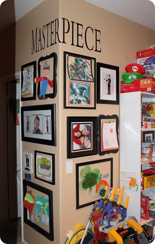 Create a -Masterpiece- wall for your child's art
