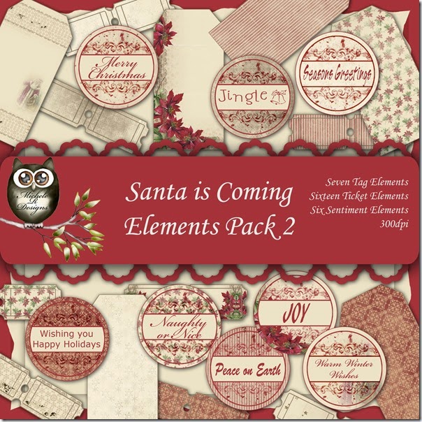 Santa is Coming Elements Front Sheet Pack 2