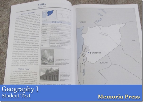 Geography I from Memoria Press Student Text
