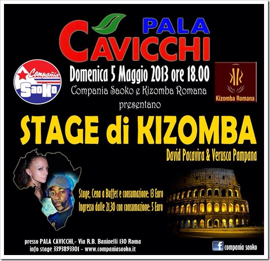David Pacavira, stage di Kizomba al Palacavicchi