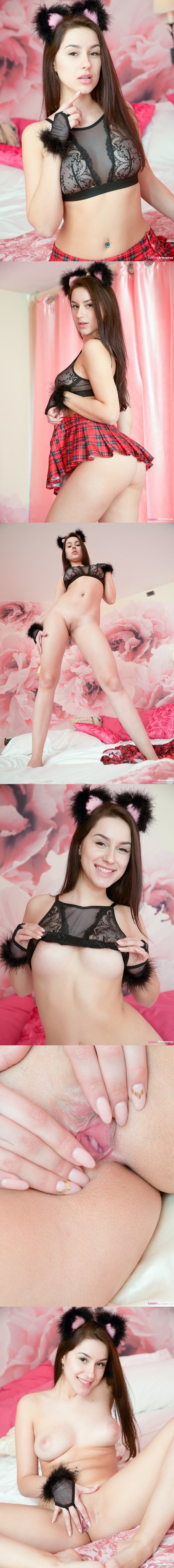 [TeenDreams] Angelina Is A Sexy Halloween Kitty - idols