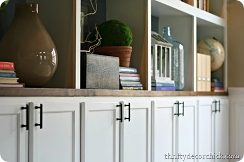 DIY built ins cabinets as bases