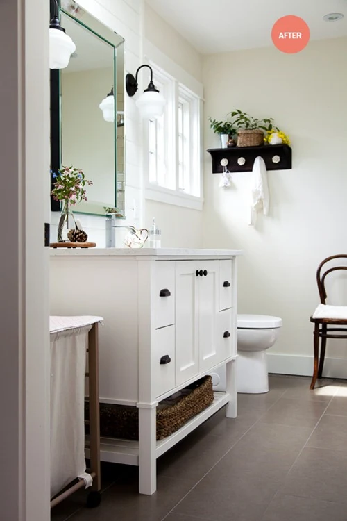 classic white vanity bathroom