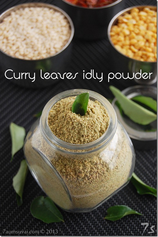 Curry leaves idly powder