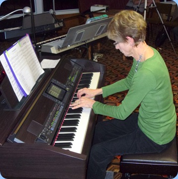 Denise Gunson played straight piano for us on our Clavinova