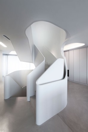 Casa OLS de J Mayer H Arquitectos escaleras-de-diseño-minimalista