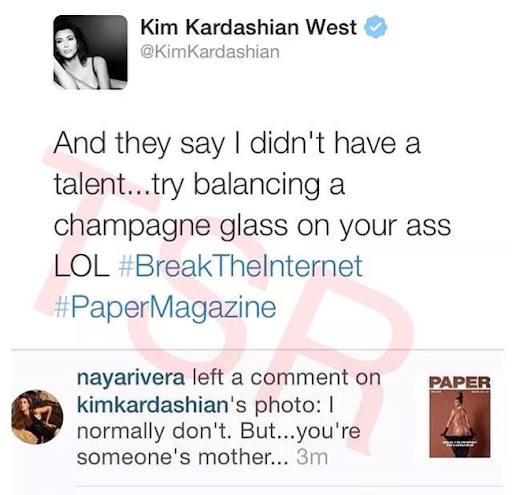 Checkout what Actress Naya Rivera told Kim Kardashian About Her Paper Magazine Cover 4