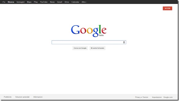 Google Chrome a tutto schermo
