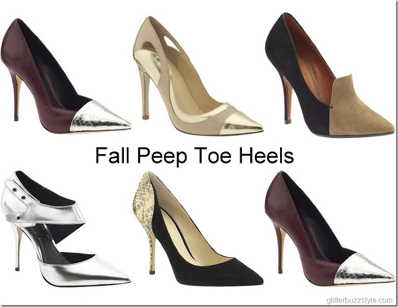 Fall Peep Toe Heels