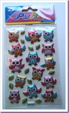 Puffy Owl Stickers Hobbycraft