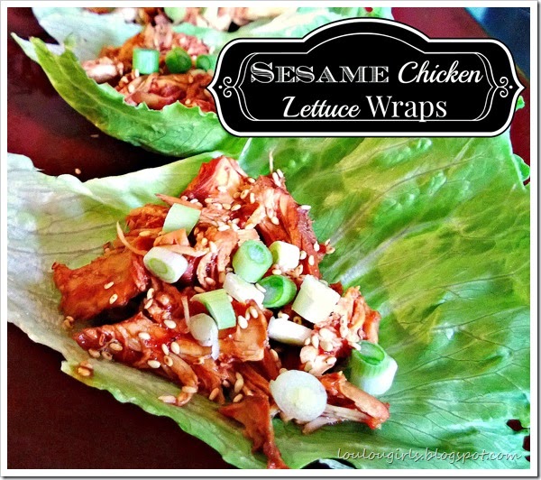 healthy sesame chicken lettuce wraps