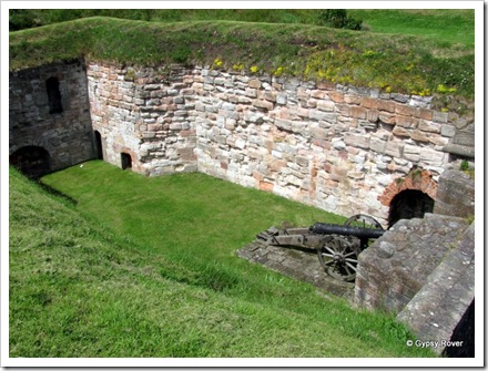 One of many gun emplacements around the walls of Berwick upon Tweed.
