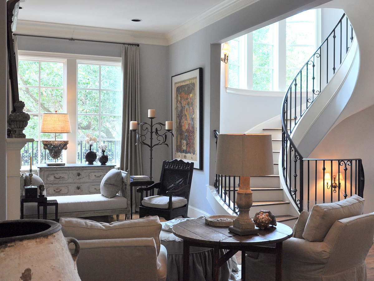 дизайн лестницы в эркере