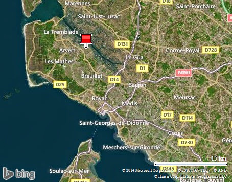 La Tremblade à Meschers-sur-Gironde dans l'estuaire de la Gironde    