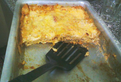 Metade da lasanha de frango! IMG300