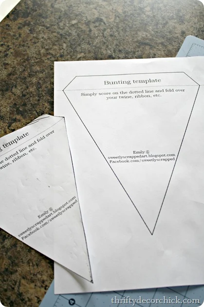 Bunting pennant template