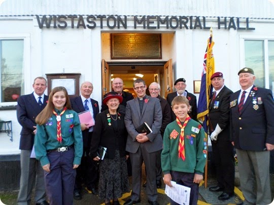 Participants at the Service of Remembrance in Wistaston
