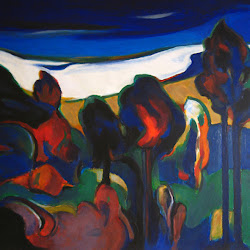 Augusto Barcia (chileno)-Composición en paisaje-1998-1.20 x 1.50 m