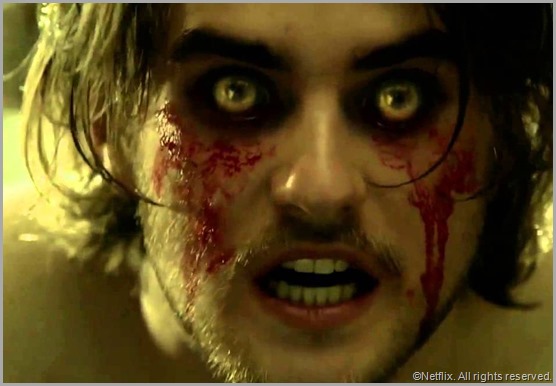 This is what happens when you watch too much TV. Landon Liboiron wolfs out in the Netflix original series HEMLOCK GROVE.