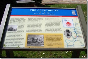 The Courthouse - Civil War Trails marker in front of courthouse