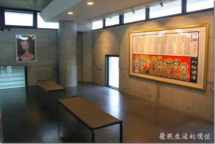 台南-白台南安平-白鷺灣 蜷尾家 經典冰淇淋三樓的展示空間，目前展示八仙過海。