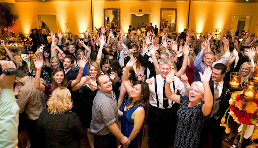 light teal and yellow wedding