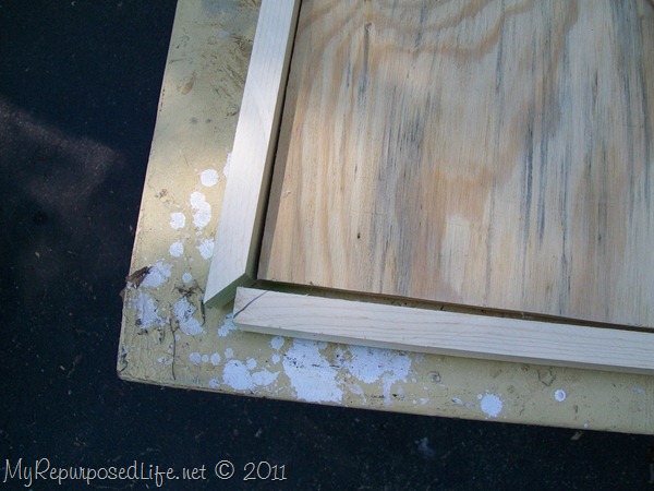 frame out raw edges of plywood